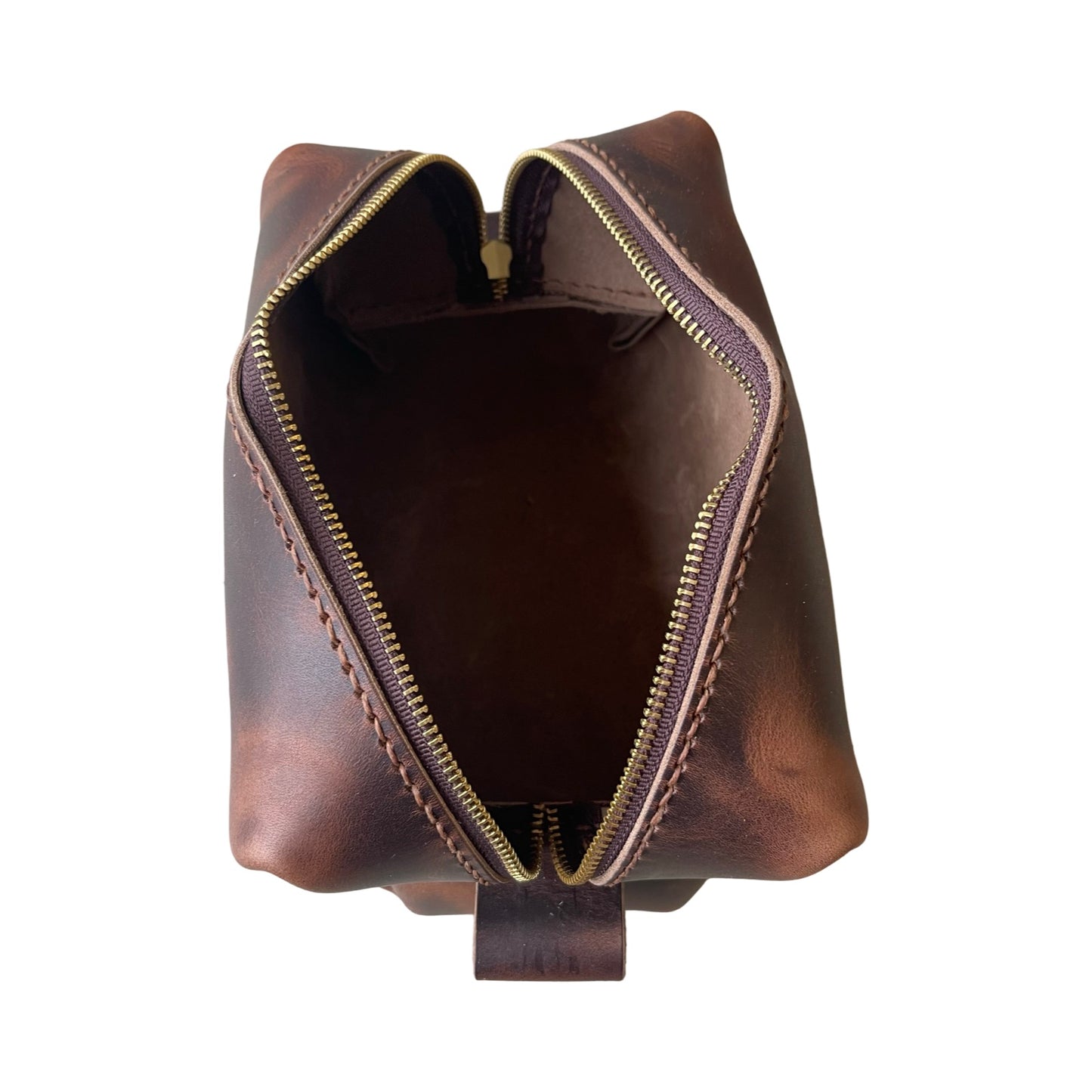 Leather Dopp/Shave Kit - Saddle Tan