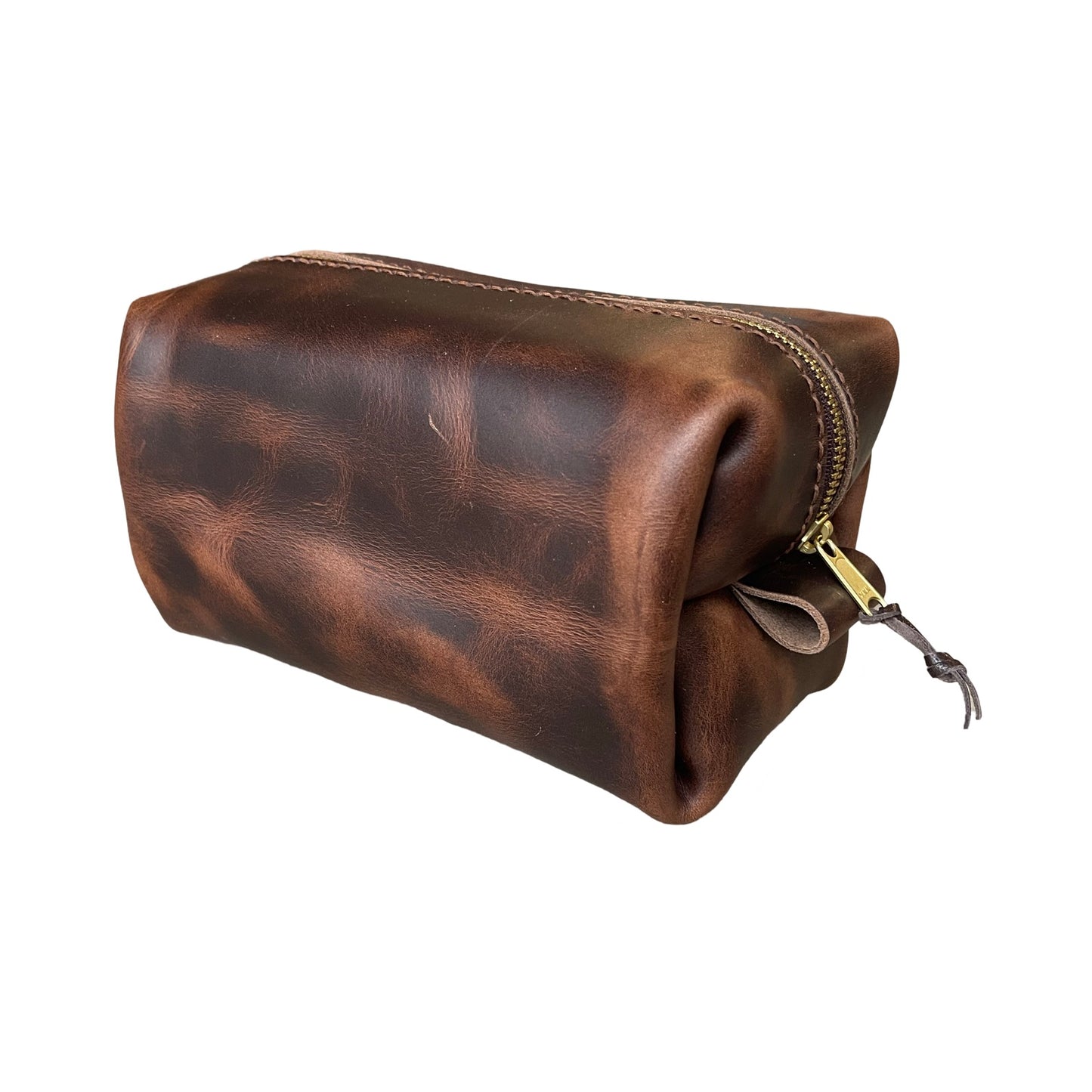 Leather Dopp/Shave Kit - Saddle Tan